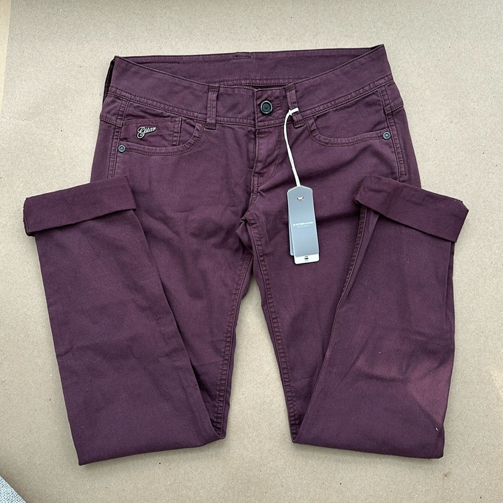 G-STAR RAW maroon Lynn skinny jeans